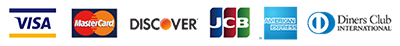 VISA、Mastercard、JCB、AMEX、Diners、ディスカバーの国際カードブランドに対応